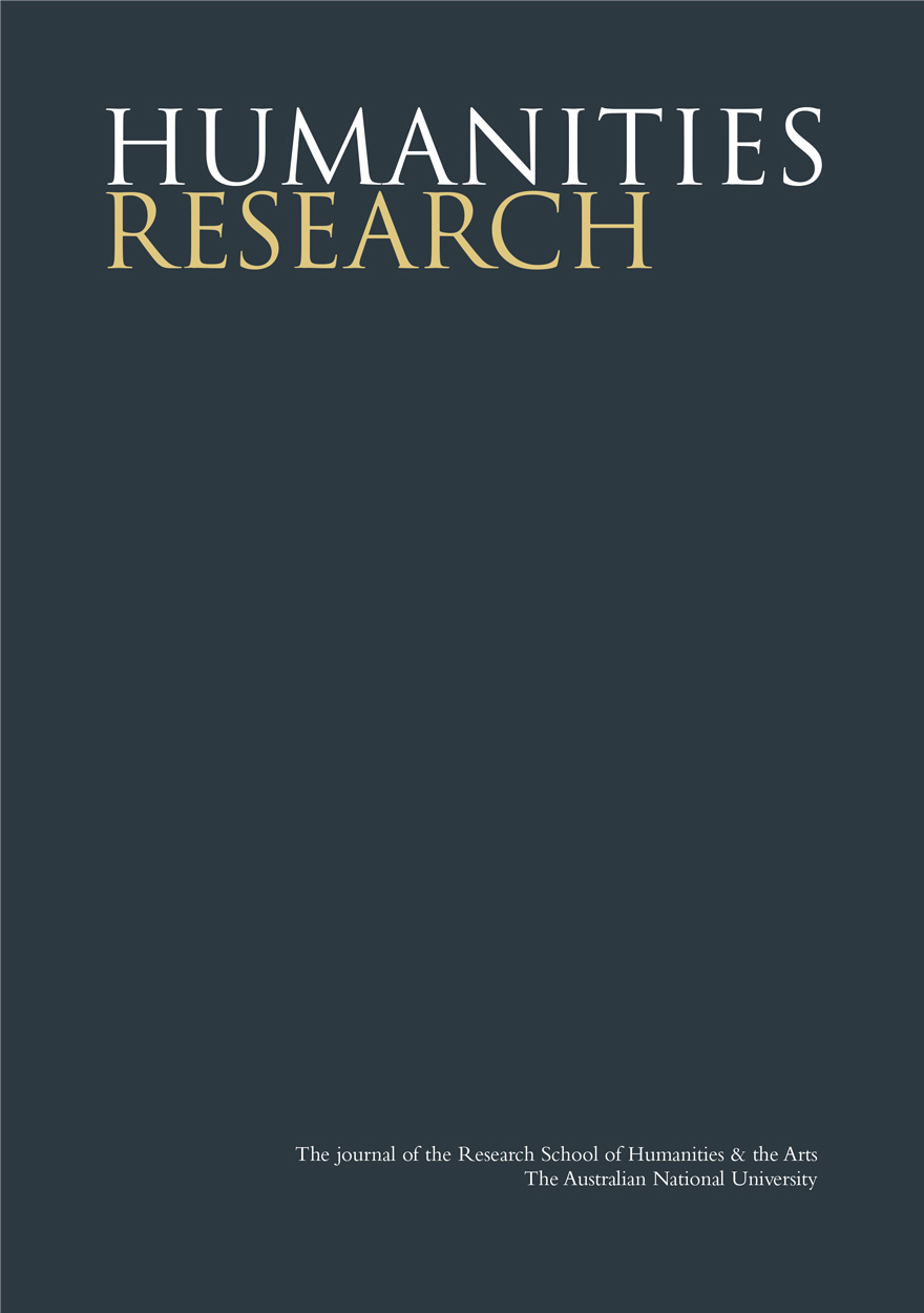 Humanities Research: No. 1. 1999