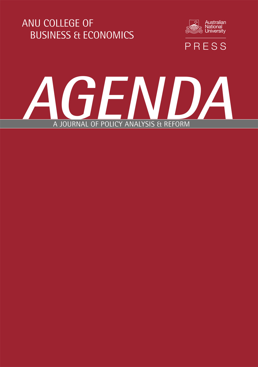 Agenda - A Journal of Policy Analysis and Reform: Volume 2, Number 3, 1995