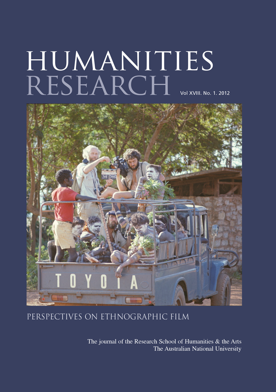 Humanities Research:  Volume XVIII. No. 1. 2012