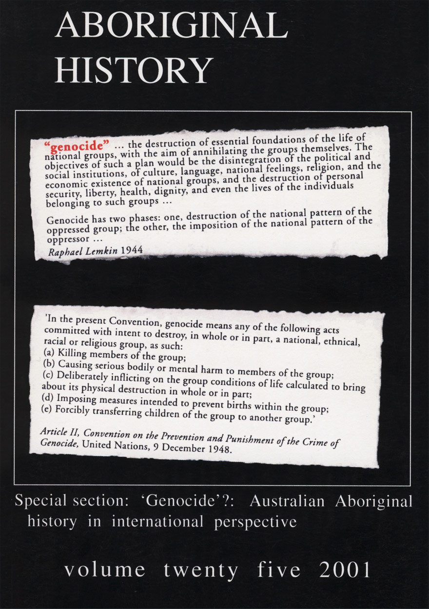 Aboriginal History Journal: Volume 25
