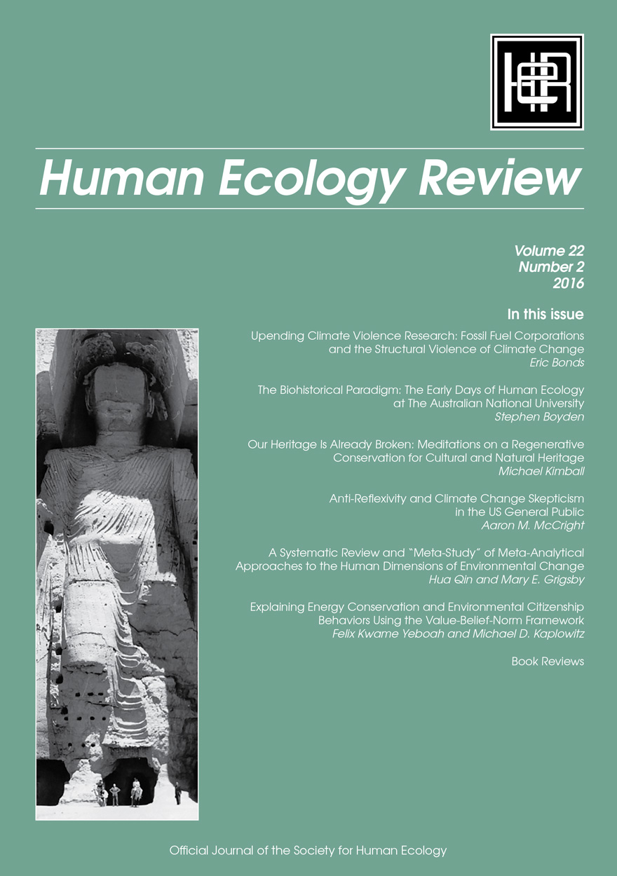 Human Ecology Review: Volume 22, Number 2